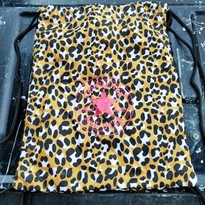 Converse Leopard nylon drawstring bag backpack
